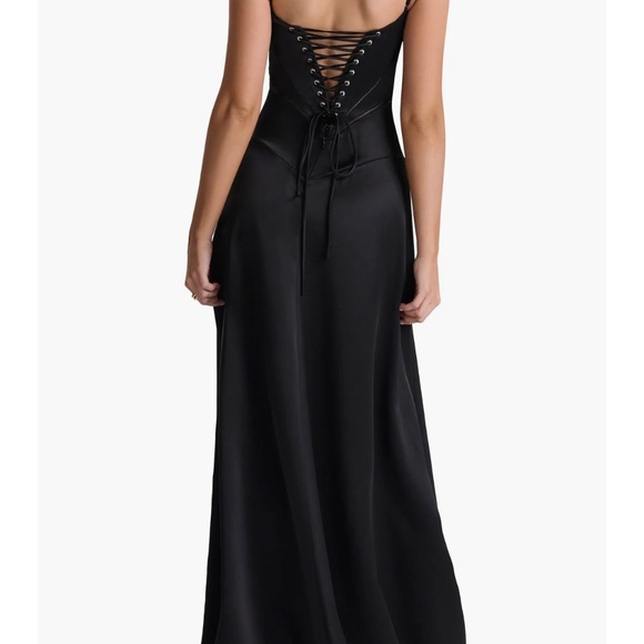 House of CB Anabella Lace Up Satin Dress - Picture 3 of 4